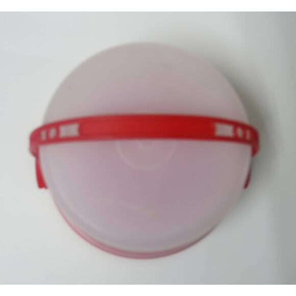 VINTAGE TUPPERWARE TOYS Mini Cake Carrier with Handle 1498-1 Red Kitchen - Picture 2 of 4